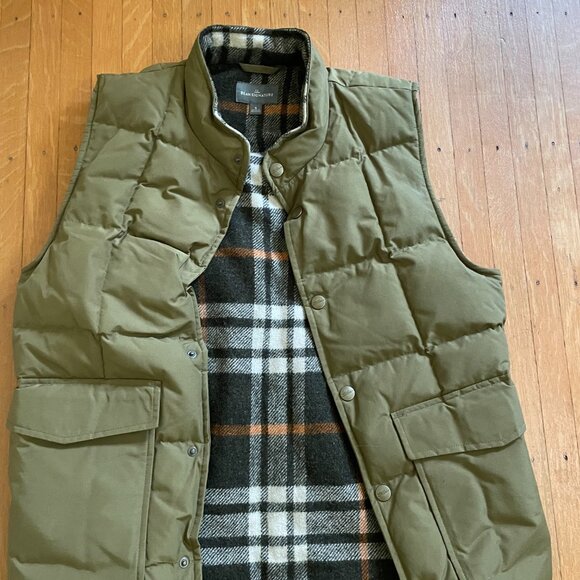 LL Bean Men's Vest With Downtex Flannel Lining Size Small - Picture 2 of 5
